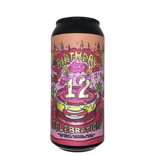 12th Birthday Cake Celebration - Raspberry, Banana, Vanilla Ice Cream Smoothie Sour