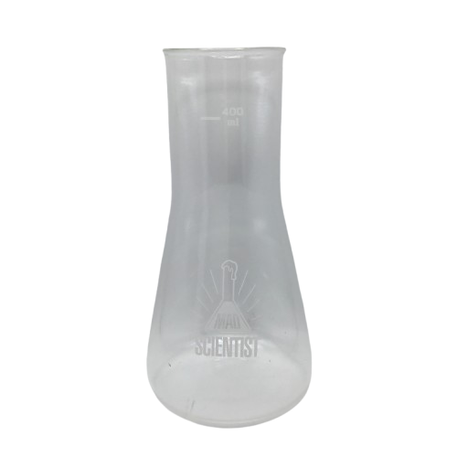 Mad scientist Erlenmeyer flask